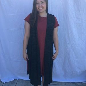 LulaRoe Dark Grey Joy Cardigan